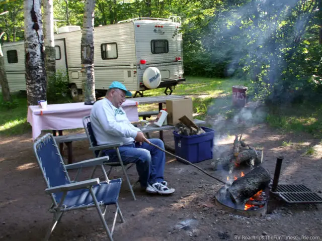 Camping at Garfvert Campground in the Nemadji State Forest - Minnesota. photo by Curtis at TheFunTimesGuide.com