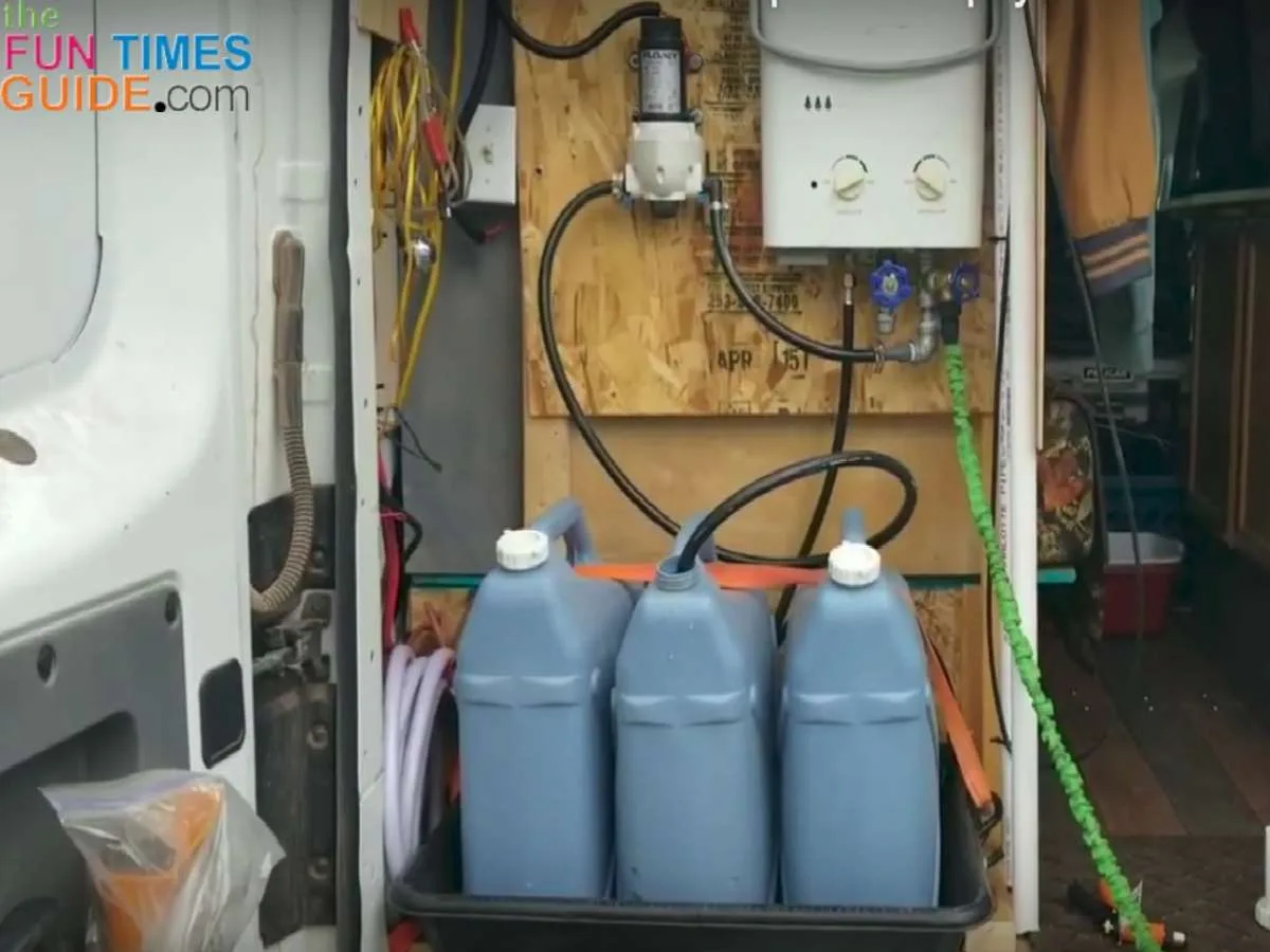 I refill my RV fresh water tank using these 6-gallon tanks -- also without moving my RV! 