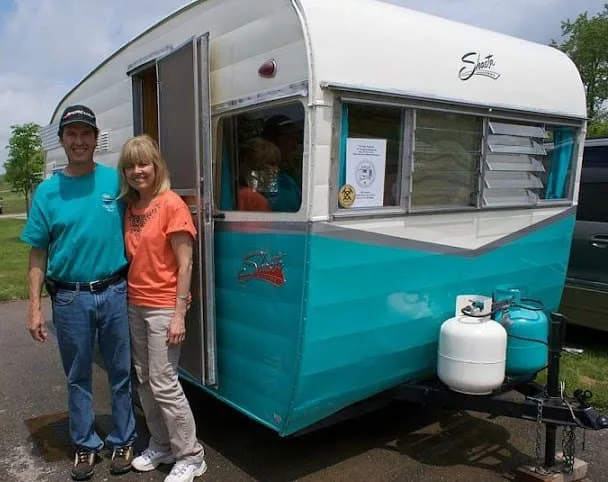 This is a good example of a modern retro RV camper. 