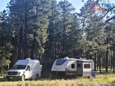 I enjoy living off the grid in my RV as a nomad wandering with the weather. photo by Curtis at TheFunTimesGuide.com I enjoy living off the grid in my RV as a nomad wandering with the weather.
