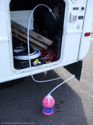 Pumping RV antifreeze through the RV water system is how you winterize RV water systems.