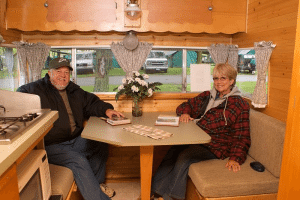 RVers sitting in their newly remodeled RV. photo by by terrybone  on Flickr