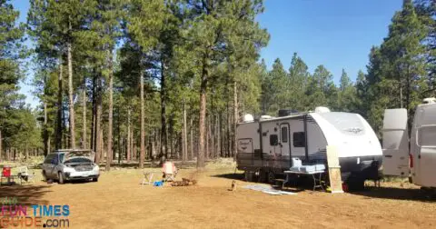 My summer RV camping site near Flagstaff, Arizona.
