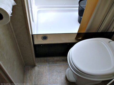 RV toilets and plastic plumbing parts are RV components that get brittle and crack over time.