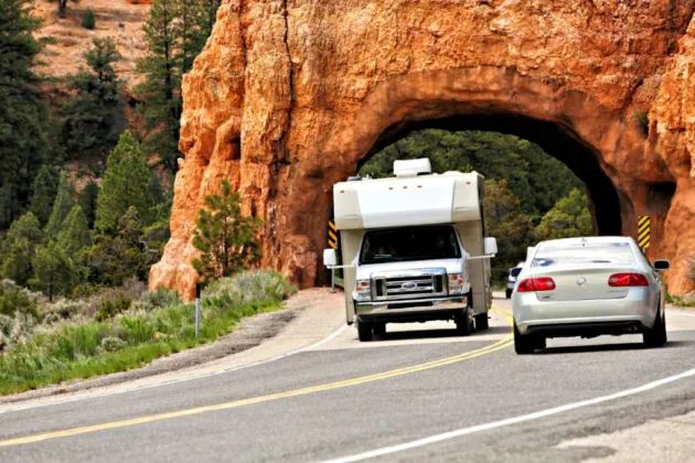 Low bridges and archways can be troublesome for large RVs with tall items on the roof!