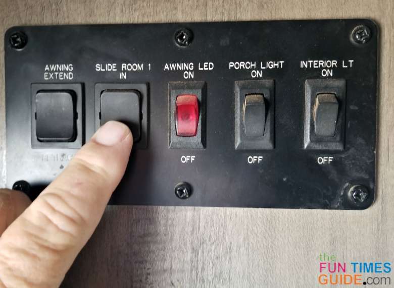 RV slide-out switch