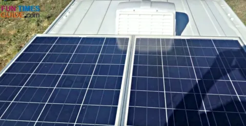 This is an RV Solar Kit installed on the roof of my RV.