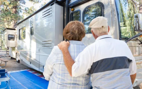 A senior couple prepares to make their exit from full-time RV living.