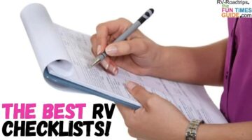 Here's an RV checklist for every part of your journey - from packing and loading up the RV to camping, driving, and doing RV maintenance!